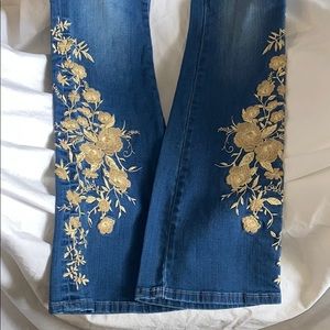 Boston proper embroidered jeans - size 2